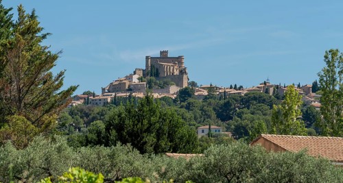 Scenery around Le Barroux in the Vacluse department in the Provence region of southern France