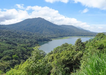 Lake Buyan, a caldera lake at Bali, a island of Indonesia