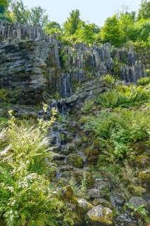 The Steinhoefer Wasserfall at the Bergpark Wilhelmshoehe in Kassel, Germany
