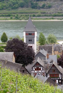 Bacharach with Muenzturm at the Middle Rhine area in Germany