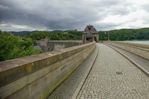 Scenery around the Edersee Dam in Hesse, Germany