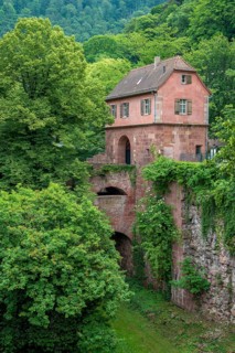 Architectural impression around the Heidelberg castle in southern Germany