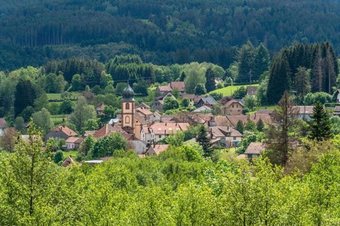 Scenery around Saulxures, a commune in the Bas-Rhin department in Grand Est in north-eastern France