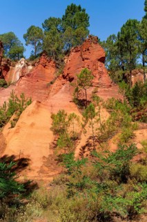 Impression around the Ochre Path near Roussillon, a commune in the Vaucluse department of the