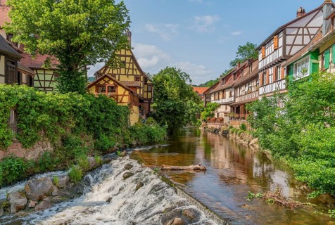 Impression of Kaysersberg, a historical town and former commune in Alsace in northeastern France