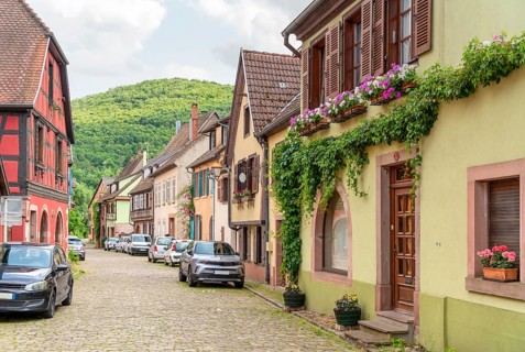 Impression of Kaysersberg, a historical town and former commune in Alsace in northeastern France