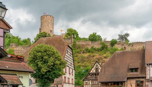 Impression of Kaysersberg, a historical town and former commune in Alsace in northeastern France