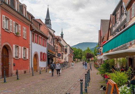 Impression of Kaysersberg, a historical town and former commune in Alsace in northeastern France