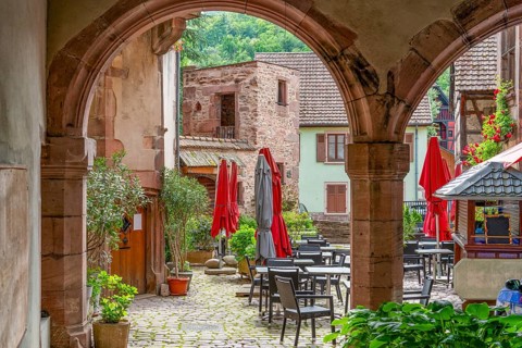 Impression of Kaysersberg, a historical town and former commune in Alsace in northeastern France