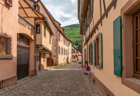 Impression of Kaysersberg, a historical town and former commune in Alsace in northeastern France