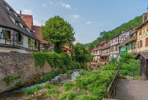 Impression of Kaysersberg, a historical town and former commune in Alsace in northeastern France