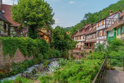 Impression of Kaysersberg, a historical town and former commune in Alsace in northeastern France
