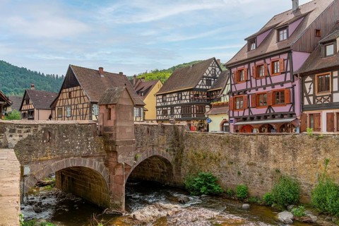 Impression of Kaysersberg, a historical town and former commune in Alsace in northeastern France