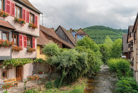 Impression of Kaysersberg, a historical town and former commune in Alsace in northeastern France