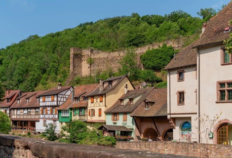 Impression of Kaysersberg, a historical town and former commune in Alsace in northeastern France
