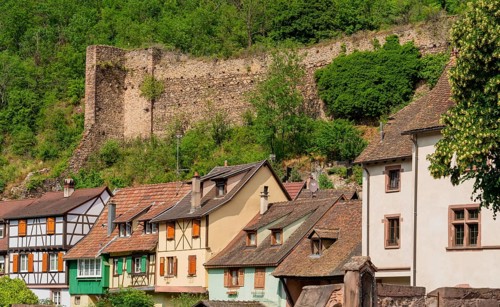 Impression of Kaysersberg, a historical town and former commune in Alsace in northeastern France