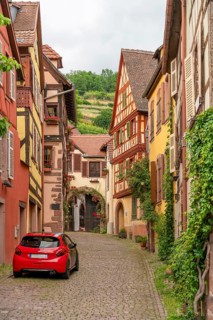 Impression of Kaysersberg, a historical town and former commune in Alsace in northeastern France