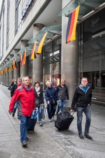 DEU Germany Germany Dresden Celebrating German unity in the 26th year of reunification.tourists on