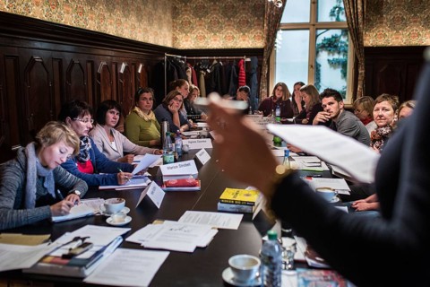 DEU Germany Germany Berlin Writing seminar at the Literaturhaus