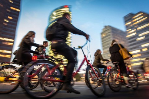 DEU Germany Germany Berlin Cyclists in the capital