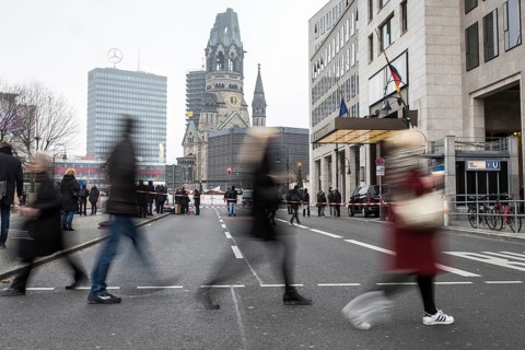DEU Germany Germany Berlin Day after the attack on the Christmas market at the Memorial Church