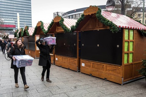 DEU Germany Germany Berlin Day after the attack on the Christmas market at the Memorial Church