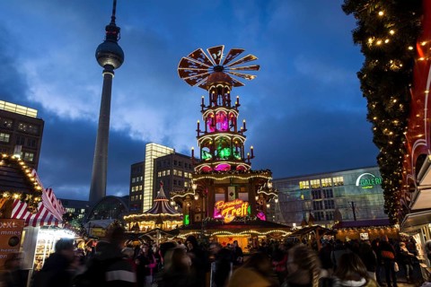 DEU Germany Germany Berlin Christmas market at Alexanderplatz