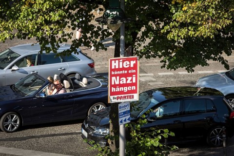 DEU Germany Germany Berlin Election poster of 'Die Partei' at the Schlesisches Tor