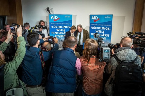 DEU Germany Germany Berlin AFD press conference on immigration and crime with Alice Weidel and