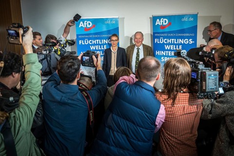 DEU Germany Germany Berlin AFD press conference on immigration and crime with Alice Weidel and