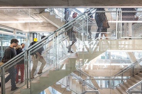 DEU Germany Germany Berlin Press tour of the new Taz building in Friedrichsstrasse