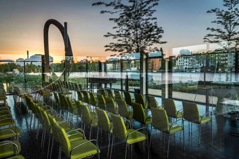 DEU Germany Germany Berlin Hall of the HTW University of Applied Sciences on the banks of the Spree