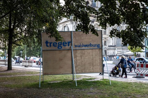 DEU Germany Germany Berlin The back of an election poster for the Berlin Senate elections in