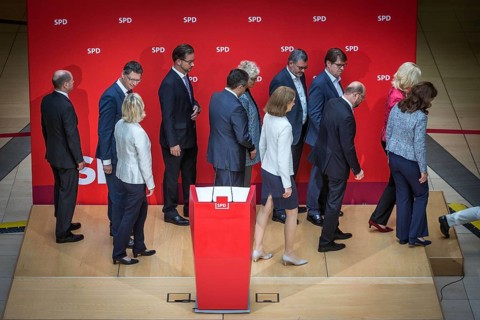 DEU Germany Germany Berlin SPD press conference and photo opportunity after the lost state election