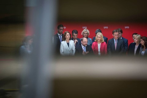 DEU Germany Germany Berlin SPD press conference and photo opportunity after the lost state election