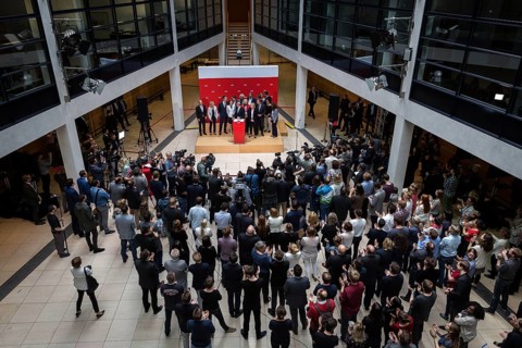DEU Germany Germany Berlin SPD press conference and photo opportunity after the lost state election