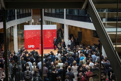 DEU Germany Germany Berlin SPD press conference and photo opportunity after the lost state election