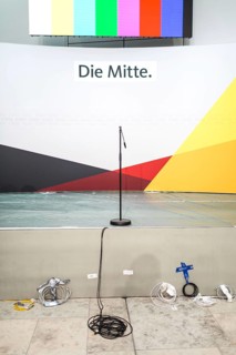 DEU Germany Germany Berlin Set-up for the election evening in the CDU's Konrad Adenauer House. View