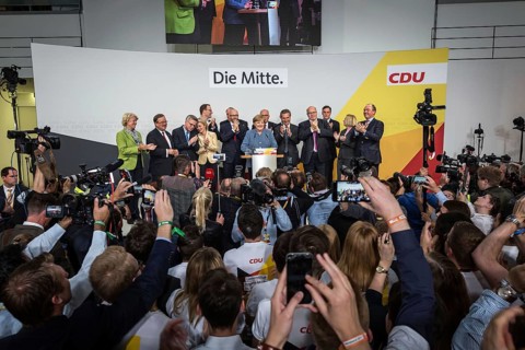 DEU Germany Germany Berlin Election evening at the CDU party headquarters, the Konrad Adenauer