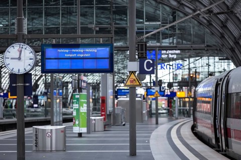 DEU Germany Germany Berlin Scenes at Berlin Central Station after storm Xavier. All long-distance