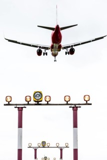 DEU Germany Germany Berlin Landing approach of an Air Berlin aircraft at Tegel Airport. The airline