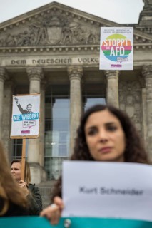 DEU Germany Germany Berlin Demonstration against racism and the AFD in front of the opening of the