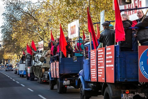DEU Germany Germany Berlin A parade to commemorate the 100th anniversary of the October Revolution