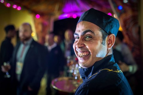 Egypt Hurghada An Egyptian during an evening promotional event for Egyptian tourism