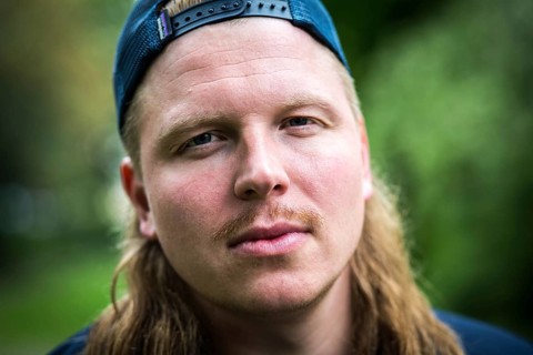 DEU Germany Germany Berlin East German rapper Finch Asozial in a park in Tempelhof
