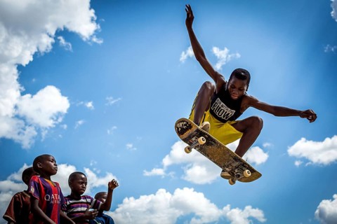 RWA RWANDA RUANDA Kigali skating tournament at the SOS Children's Village Hermann Gmeiner. In