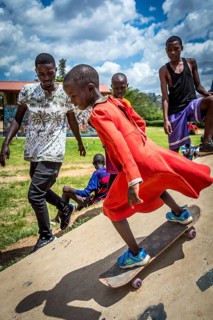 RWA RWANDA RUANDA Kigali skating tournament at the SOS Children's Village Hermann Gmeiner. In