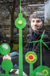 DEU Germany Germany Berlin Green Party MP Stefan Gelbhaar in his party's office in Prenzlauer Berg
