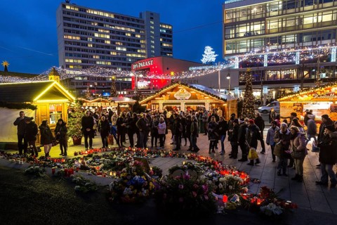 DEU Germany Germany Berlin The newly erected memorial for the victims of a terrorist attack at the