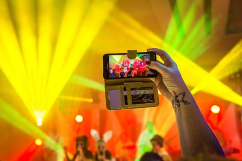 Egypt Hurghada Filming with a smartphone during a concert in a hotel